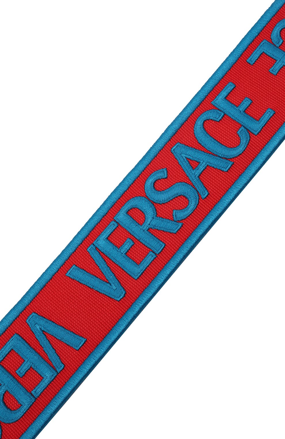Женские ремень для сумки VERSACE красного цвета по цене 42750 руб., арт. 1002615/1A01924 | Фото 3 Женские ремень для сумки VERSACE красного цвета, арт. 1002615/1A01924 | Фото 3 (Кросс-КТ: ремень-сумка; Материал: Текстиль)