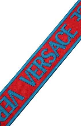 Женские ремень для сумки VERSACE красного цвета по цене 42750 руб., арт. 1002615/1A01924 | Фото 3 Женские ремень для сумки VERSACE красного цвета, арт. 1002615/1A01924 | Фото 3 (Кросс-КТ: ремень-сумка; Материал: Текстиль)