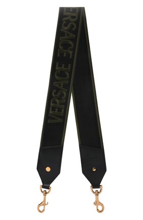 Женские ремень для сумки VERSACE хаки цвета по цене 42750 руб., арт. 1002615/1A01924 | Фото 1 Женские ремень для сумки VERSACE хаки цвета, арт. 1002615/1A01924 | Фото 1 (Кросс-КТ: ремень-сумка; Материал: Текстиль)