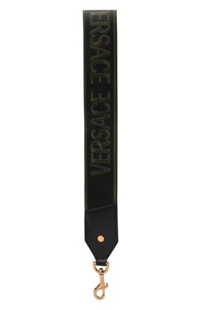 Женские ремень для сумки VERSACE хаки цвета по цене 42750 руб., арт. 1002615/1A01924 | Фото 2 Женские ремень для сумки VERSACE хаки цвета, арт. 1002615/1A01924 | Фото 2 (Кросс-КТ: ремень-сумка; Материал: Текстиль)