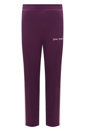 Мужские брюки PALM ANGELS фиолетового цвета, арт. PMCA007F21FAB0022803 | Фото 1 (Длина (брюки, джинсы): Стандартные; Материал внешний: Синтетический материал; Случай: Повседневный; Стили: Спорт-шик)