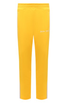 Мужские брюки PALM ANGELS желтого цвета, арт. PMCA007F21FAB0021801 | Фото 1 (Материал внешний: Синтетический материал; Длина (брюки, джинсы): Стандартные; Случай: Повседневный; Стили: Спорт-шик)