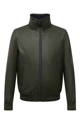 Мужской кожаный бомбер ZILLI SPORT зеленого цвета по цене 783000 руб., арт. MAW-0091P-JACKE/0001 | Фото 1 Мужской кожаный бомбер ZILLI SPORT зеленого цвета, арт. MAW-0091P-JACKE/0001 | Фото 1 (Длина (верхняя одежда): Короткие; Рукава: Длинные; Материал утеплителя: Шерсть; Мужское Кросс-КТ: Кожа и замша, утепленные куртки; Кросс-КТ: Куртка; Стили: Кэжуэл; Принт: Без принта; Материал внешний: Натуральная кожа)