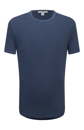Мужская хлопковая футболка JAMES PERSE темно-синего цвета, арт. MKJ3360 | Фото 1 (Длина (для топов): Стандартные; Материал внешний: Хлопок; Рукава: Короткие; Принт: Без принта; Стили: Кэжуэл)