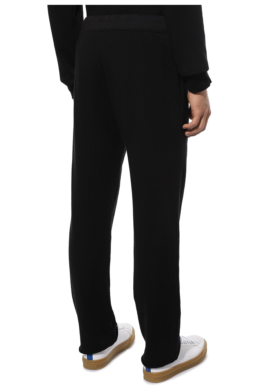 Мужские хлопковые брюки JAMES PERSE черного цвета, арт. MXA1352 | Фото 4 (Длина (брюки, джинсы): Стандартные; Случай: Повседневный; Материал внешний: Хлопок; Стили: Спорт-шик)
