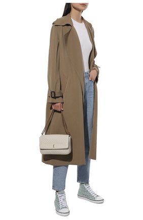 Женские текстильные кеды bedford SAINT LAURENT бирюзового цвета по цене 51950 руб., арт. 676177/AAA07 | Фото 2 Женские текстильные кеды bedford SAINT LAURENT бирюзового цвета, арт. 676177/AAA07 | Фото 2 (Материал внутренний: Текстиль, Натуральная кожа; Материал внешний: Текстиль; Подошва: Платформа; Кросс-КТ: хайтопы)