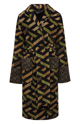 Женский хлопковый халат VERSACE хаки цвета по цене 74950 руб., арт. ZACJ00010/ZC0SP131 | Фото 1 Женский хлопковый халат VERSACE хаки цвета, арт. ZACJ00010/ZC0SP131 | Фото 1 (Длина Ж (юбки, платья, шорты): Миди; Материал внешний: Хлопок; Рукава: Длинные)