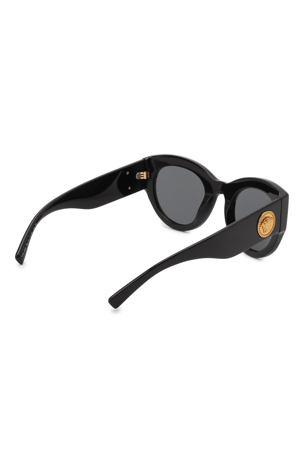 Женские солнцезащитные очки VERSACE черного цвета, арт. 4353-GB1/87 | Фото 4 (Тип очков: С/з; Оптика Гендер: оптика-женское; Очки форма: Cat-eye)