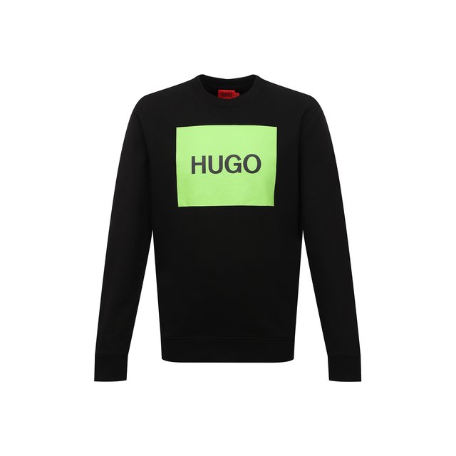 Хлопковый свитшот HUGO 50463314, цвет чёрный, размер 46 - фото 1