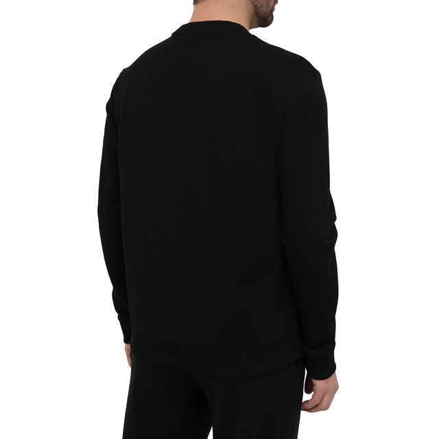 Хлопковый свитшот HUGO 50463314, цвет чёрный, размер 50 - фото 4