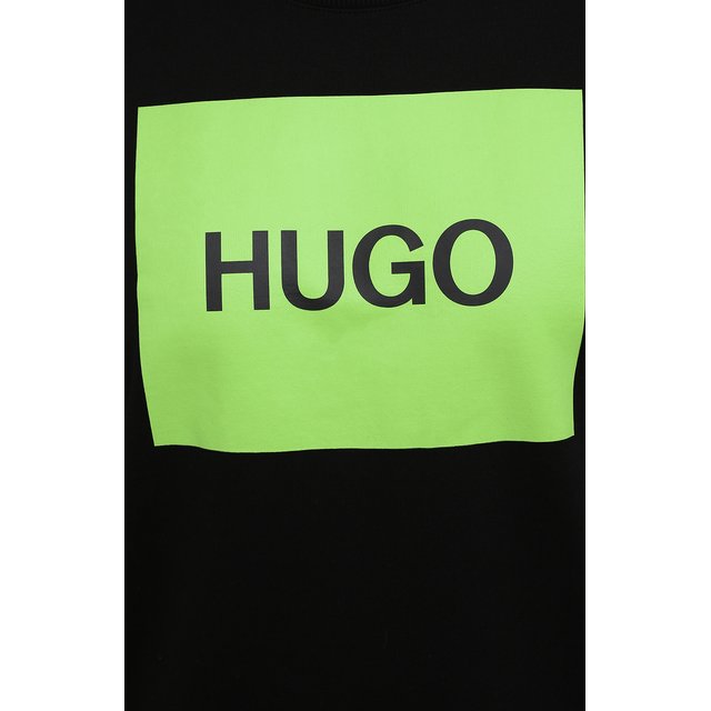 Хлопковый свитшот HUGO 50463314, цвет чёрный, размер 50 - фото 5