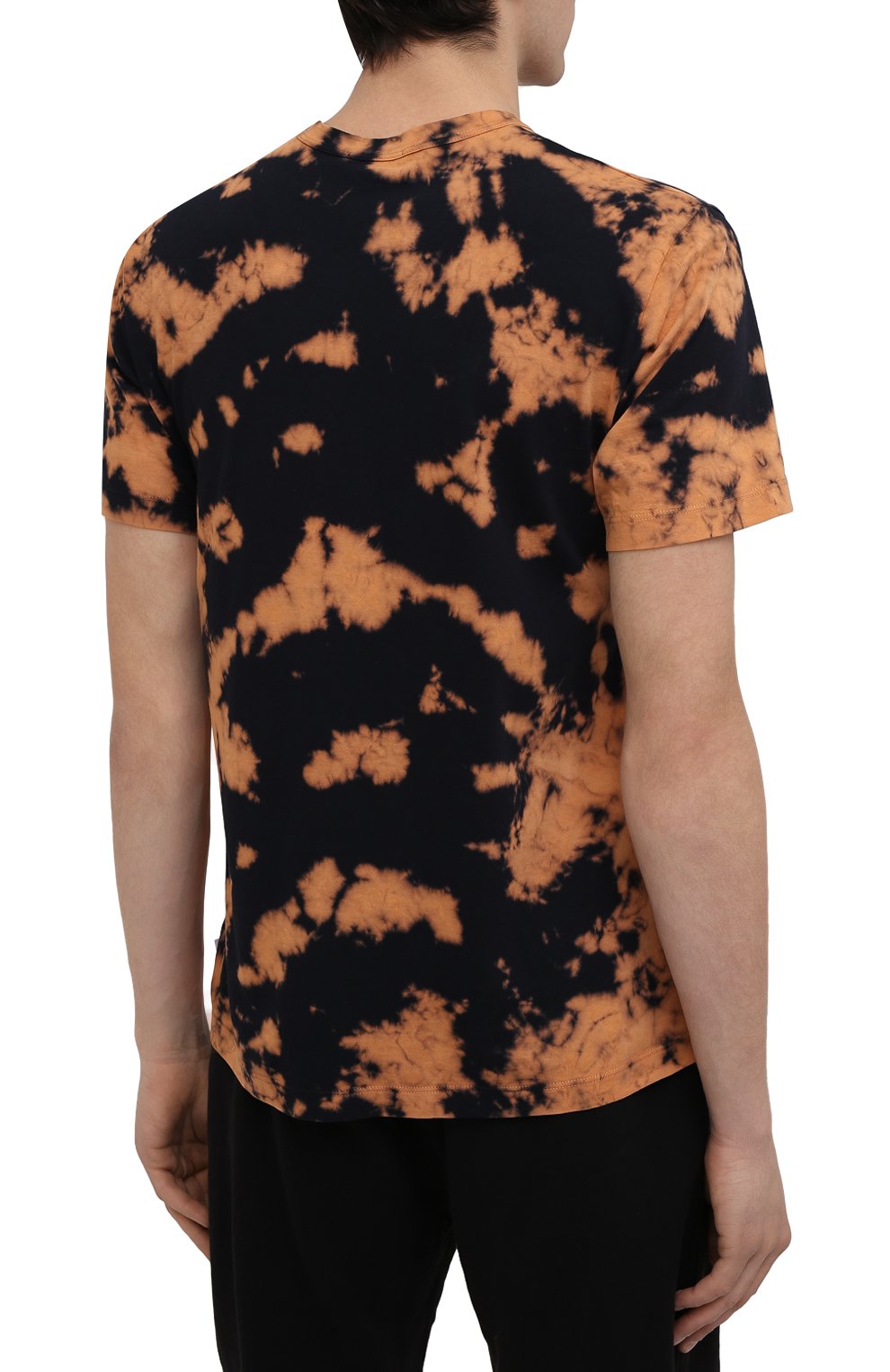 Мужская хлопковая футболка JAMES PERSE оранжевого цвета, арт. MLJ3311S | Фото 4 (Рукава: Короткие; Длина (для топов): Стандартные; Принт: С принтом; Материал внешний: Хлопок; Стили: Кэжуэл)
