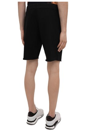 Мужские хлопковые шорты JAMES PERSE черного цвета, арт. MXA4238 | Фото 4 (Длина Шорты М: До колена; Случай: Повседневный; Материал внешний: Хлопок; Стили: Спорт-шик)
