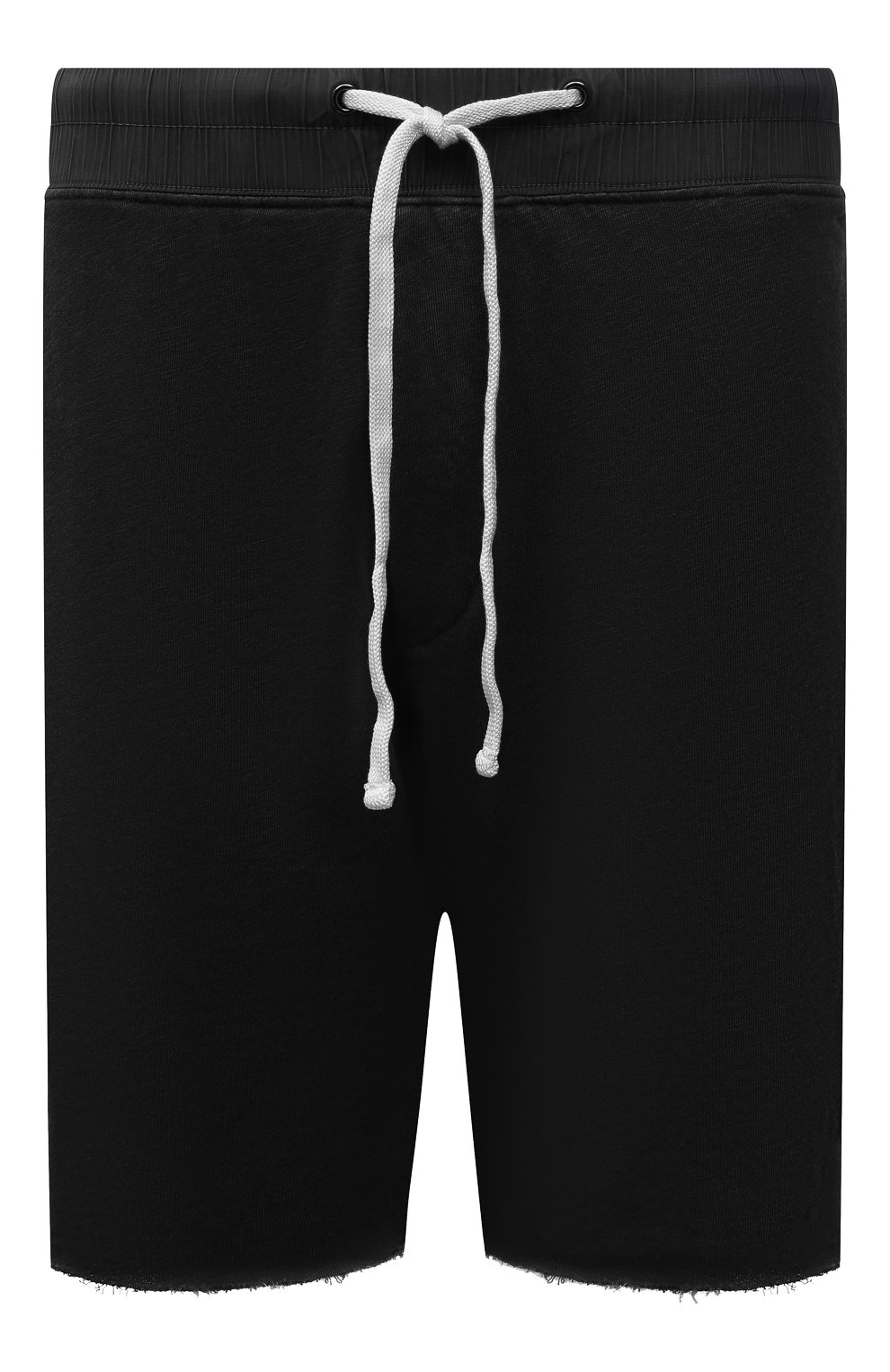 Мужские хлопковые шорты JAMES PERSE темно-серого цвета, арт. MXA4238 | Фото 1 (Длина Шорты М: До колена; Случай: Повседневный; Материал внешний: Хлопок; Стили: Спорт-шик)
