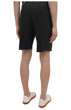 Мужские хлопковые шорты JAMES PERSE темно-серого цвета, арт. MXA4238 | Фото 4 (Длина Шорты М: До колена; Случай: Повседневный; Материал внешний: Хлопок; Стили: Спорт-шик)