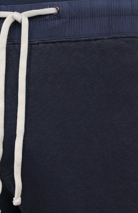 Мужские хлопковые шорты JAMES PERSE темно-синего цвета, арт. MXA4238 | Фото 5 (Длина Шорты М: До колена; Случай: Повседневный; Материал внешний: Хлопок; Стили: Спорт-шик)