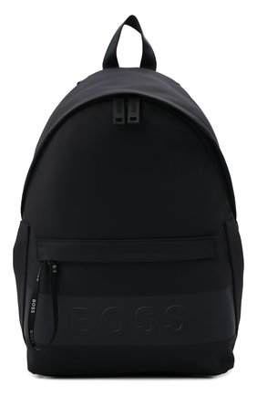 Мужской текстильный рюкзак BOSS темно-синего цвета, арт. 50466404 | Фото 1 (Материал: Текстиль; Размер: large; Ремень/цепочка: На ремешке)