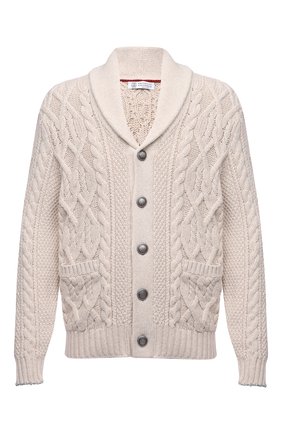 Мужской хлопковый кардиган BRUNELLO CUCINELLI кремвого цвета по цене 157500 руб., арт. M79502206 | Фото 1 Мужской хлопковый кардиган BRUNELLO CUCINELLI кремвого цвета, арт. M79502206 | Фото 1 (Материал внешний: Хлопок; Длина (для топов): Стандартные; Рукава: Длинные; Мужское Кросс-КТ: Кардиган-одежда; Стили: Кэжуэл)