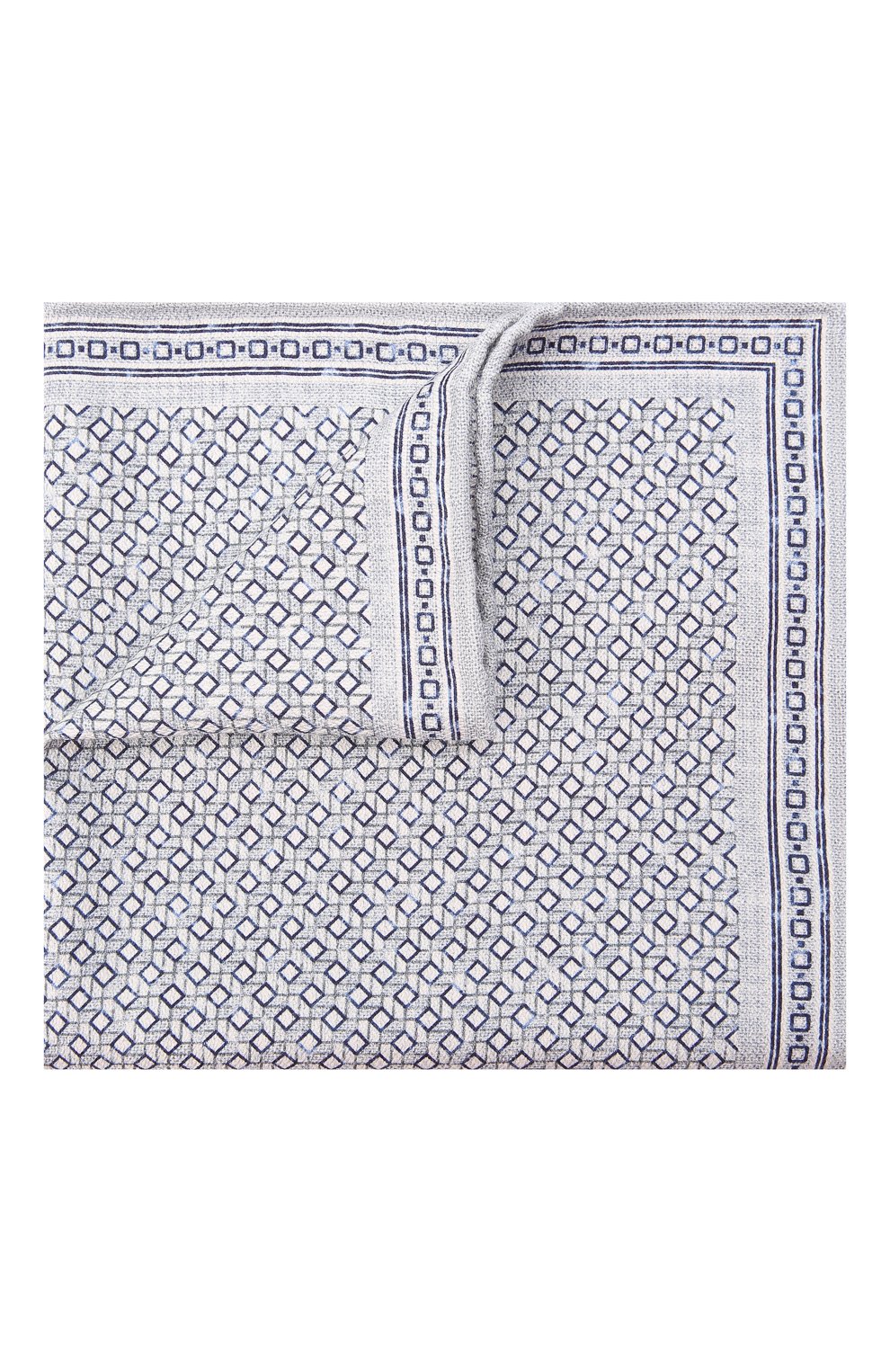 Мужской шелковый платок BRUNELLO CUCINELLI голубого цвета, арт. MW8800091 | Фото 1 (Материал: Текстиль, Шелк)