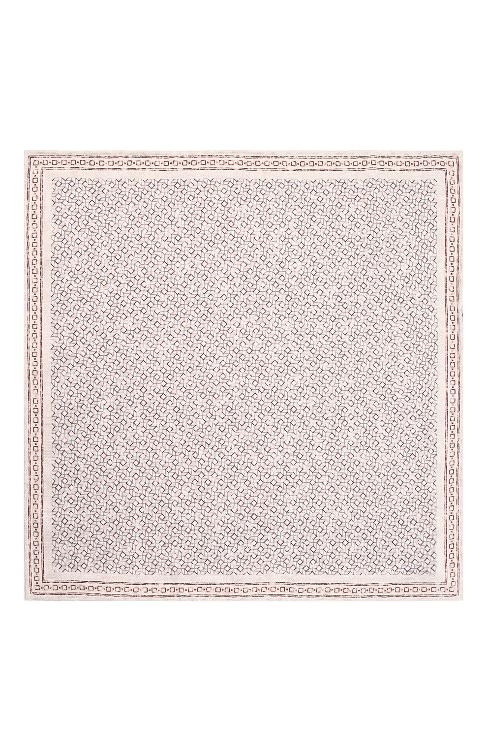 Мужской шелковый платок BRUNELLO CUCINELLI бежевого цвета, арт. MW8800091 | Фото 3 (Материал: Текстиль, Шелк)