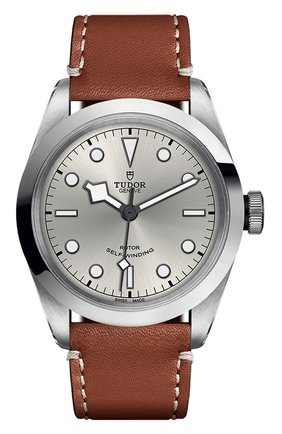Мужские часы black bay TUDOR бесцветного цвета, арт. 79540/CALF BROWN/SILVER | Фото 1 (Механизм: Автомат; Материал корпуса: Сталь; Цвет циферблата: Серебристый)