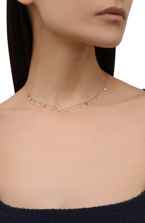 Женское колье happy J-POINT золотого цвета по цене 93000 руб., арт. ИПГ857.89.081121.4Y | Фото 2 Женское колье happy J-POINT золотого цвета, арт. ИПГ857.89.081121.4Y | Фото 2 (Материал: Золото)