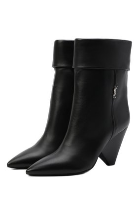 Женские кожаные ботильоны niki SAINT LAURENT черного цвета по цене 86800 руб., арт. 678534/AAABA | Фото 1 Женские кожаные ботильоны niki SAINT LAURENT черного цвета, арт. 678534/AAABA | Фото 1 (Материал внешний: Кожа; Каблук высота: Высокий; Подошва: Плоская; Материал внутренний: Натуральная кожа; Каблук тип: Устойчивый)