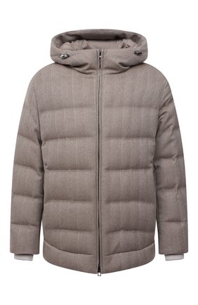 Мужская пуховая куртка LORO PIANA темно-бежевого цвета по цене 618500 руб., арт. FAM0115 | Фото 1 Мужская пуховая куртка LORO PIANA темно-бежевого цвета, арт. FAM0115 | Фото 1 (Материал утеплителя: Пух и перо, Шерсть; Длина (верхняя одежда): Короткие; Рукава: Длинные; Материал внешний: Кашемир, Шерсть; Мужское Кросс-КТ: шерсть и кашемир, пуховик-короткий; Кросс-КТ: Куртка; Стили: Кэжуэл)
