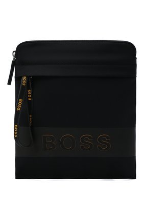 Мужская сумка BOSS черного цвета, арт. 50466416 | Фото 1 (Ремень/цепочка: На ремешке; Материал: Текстиль; Размер: small)