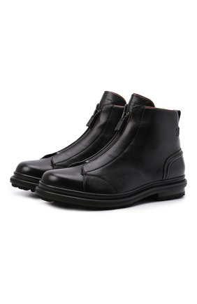 Мужские кожаные ботинки rock flex ERMENEGILDO ZEGNA черного цвета, арт. A5153X-LHTAM | Фото 1 (Материал внешний: Кожа; Подошва: Плоская; Материал внутренний: Натуральная кожа; Мужское Кросс-КТ: Ботинки-обувь; Материал утеплителя: Без утеплителя)