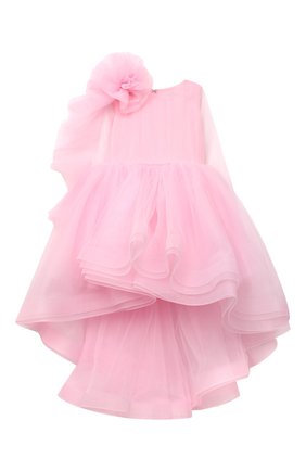Детское платье mery SASHA KIM розового цвета, арт. УТ-00000541/1 | Фото 1 (Рукава: Длинные; Материал внешний: Синтетический материал; Материал подклада: Вискоза)