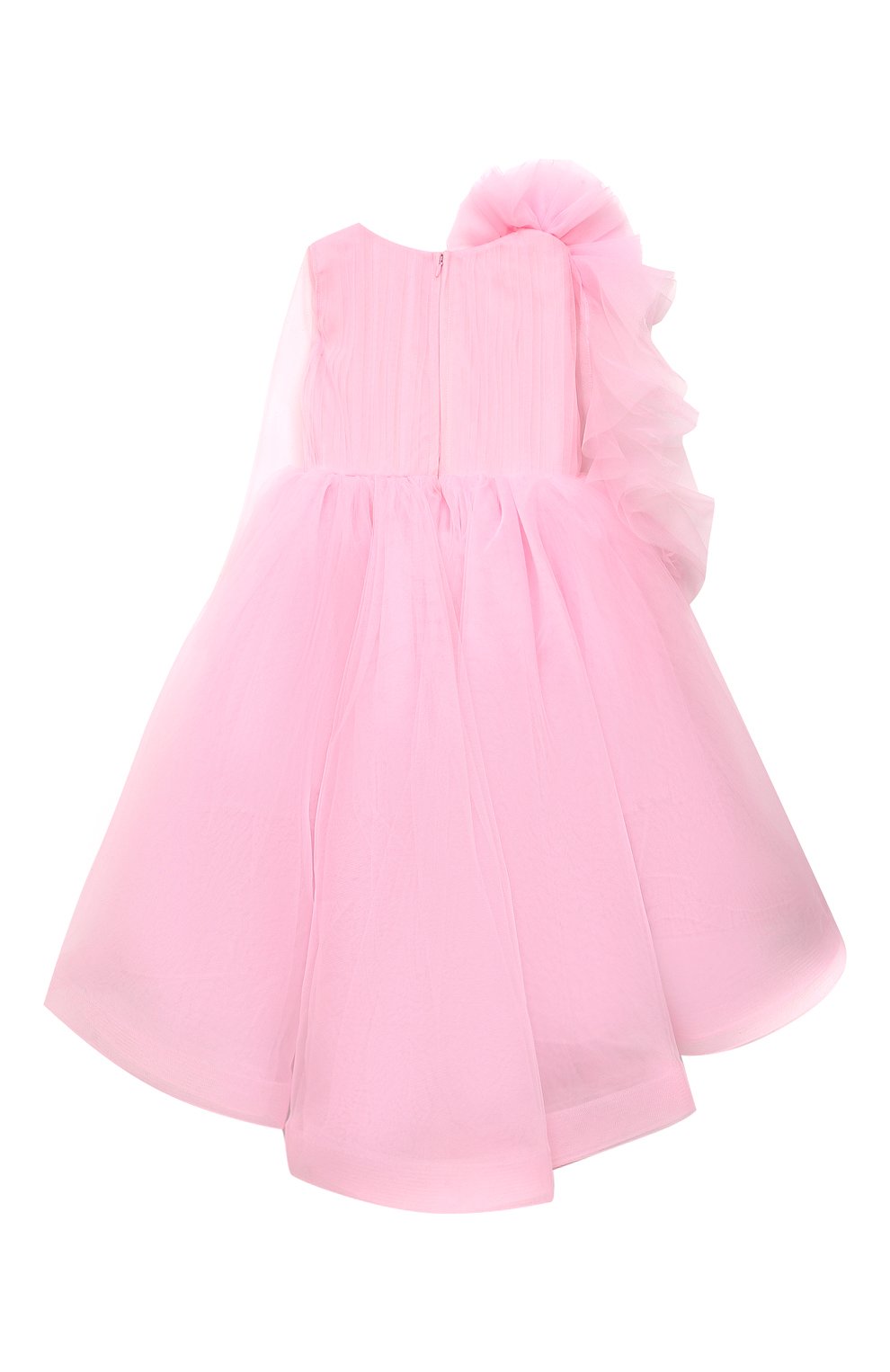 Детское платье mery SASHA KIM розового цвета, арт. УТ-00000541/1 | Фото 2 (Рукава: Длинные; Материал внешний: Синтетический материал; Материал подклада: Вискоза)