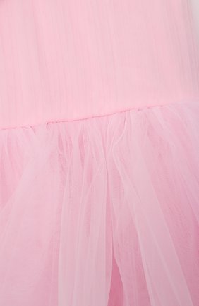 Детское платье mery SASHA KIM розового цвета, арт. УТ-00000541/1 | Фото 3 (Рукава: Длинные; Материал внешний: Синтетический материал; Материал подклада: Вискоза)