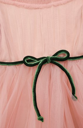 Детское платье ZHANNA & ANNA розового цвета, арт. ZAOZ00000034 | Фото 3 (Рукава: Короткие; Материал внешний: Синтетический материал; Материал подклада: Хлопок; Ростовка одежда: 3 года | 98 см)