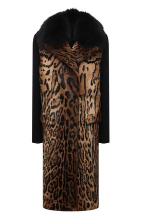 Женское пальто с меховой отделкой DOLCE & GABBANA леопардового цвета по цене 1150000 руб., арт. F0AU0F/GEV36 | Фото 1 Женское пальто с меховой отделкой DOLCE & GABBANA леопардового цвета, арт. F0AU0F/GEV36 | Фото 1 (Длина (верхняя одежда): До колена; Рукава: Длинные; Материал подклада: Синтетический материал; Материал внешний: Натуральный мех; 1-2-бортные: Однобортные; Стили: Гламурный)