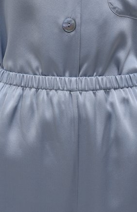 Женская шелковая пижама LUNA DI SETA голубого цвета, арт. VLST08007 | Фото 7 (Материал внешний: Шелк; Рукава: Длинные; Длина Ж (юбки, платья, шорты): Мини; Длина (брюки, джинсы): Стандартные; Длина (для топов): Стандартные)