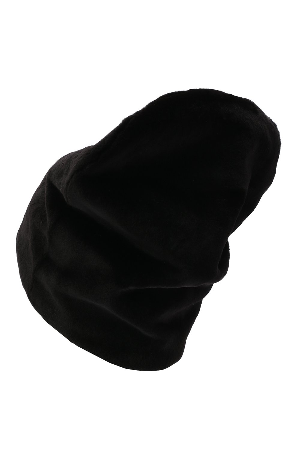 Женская шапка фанни из меха норки FURLAND черного цвета, арт. 0062400150156600115 | Фото 3 (Материал: Натуральный мех)