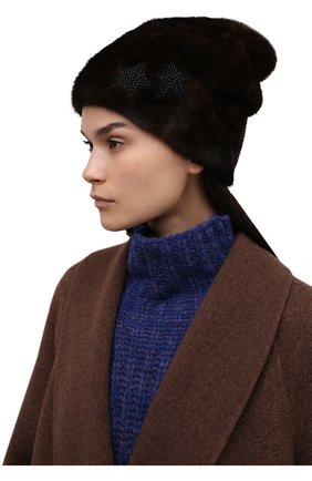 Женская шапка айме из меха норки FURLAND коричневого цвета по цене 50600 руб., арт. 0007400110034300605 | Фото 2 Женская шапка айме из меха норки FURLAND коричневого цвета, арт. 0007400110034300605 | Фото 2 (Материал: Натуральный мех)