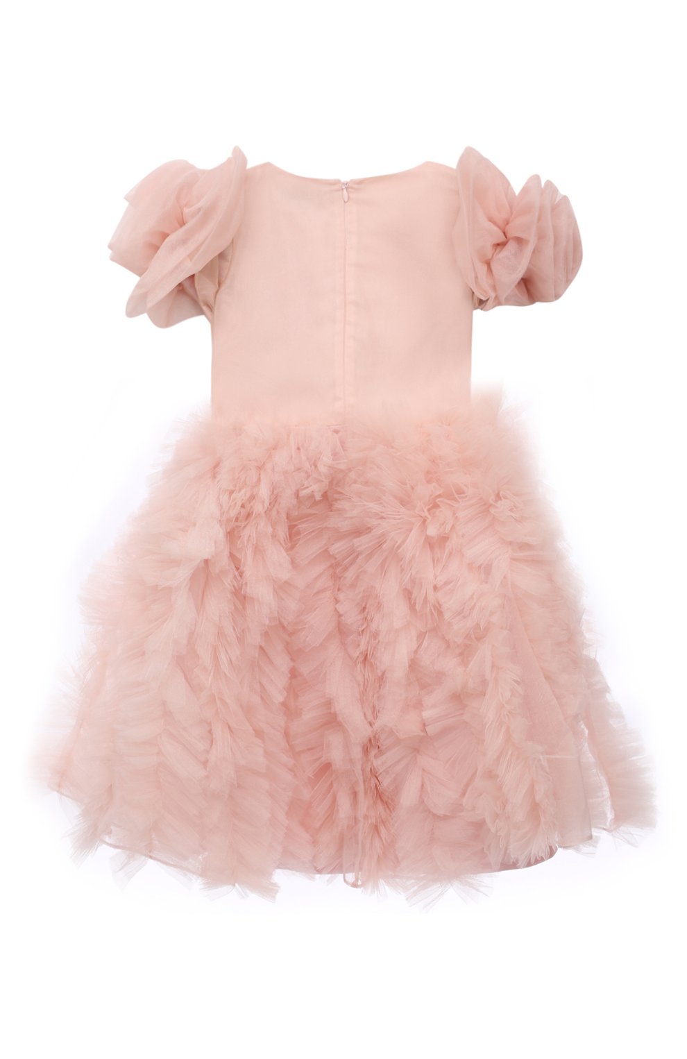 Детское платье LITTLE MISS AOKI розового цвета, арт. LFW21101/2-4 | Фото 2 (Рукава: Короткие; Материал внешний: Синтетический материал; Материал подклада: Хлопок; Ростовка одежда: 4 года | 104 см)