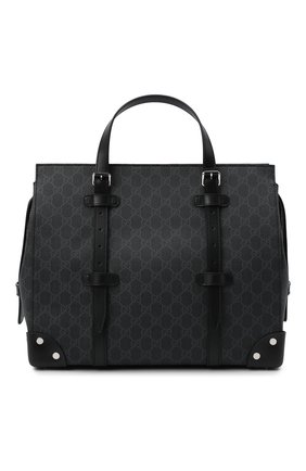 Мужская комбинированная сумка-тоут GUCCI темно-серого цвета по цене 171500 руб., арт. 626356/HUHFN | Фото 1 Мужская комбинированная сумка-тоут GUCCI темно-серого цвета, арт. 626356/HUHFN | Фото 1 (Размер: large; Материал: Текстиль, Экокожа)