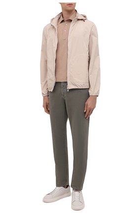 Мужское хлопковое поло BRUNELLO CUCINELLI бежевого цвета по цене 37900 руб., арт. M0T613936 | Фото 2 Мужское хлопковое поло BRUNELLO CUCINELLI бежевого цвета, арт. M0T613936 | Фото 2 (Длина (для топов): Стандартные; Рукава: Короткие; Материал внешний: Хлопок; Застежка: Пуговицы; Стили: Кэжуэл; Кросс-КТ: Трикотаж)