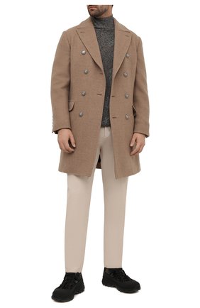 Мужские хлопковые брюки BRUNELLO CUCINELLI кремвого цвета по цене 51700 руб., арт. M252DE1730 | Фото 2 Мужские хлопковые брюки BRUNELLO CUCINELLI кремвого цвета, арт. M252DE1730 | Фото 2 (Длина (брюки, джинсы): Стандартные; Материал внешний: Хлопок; Случай: Повседневный; Стили: Кэжуэл)