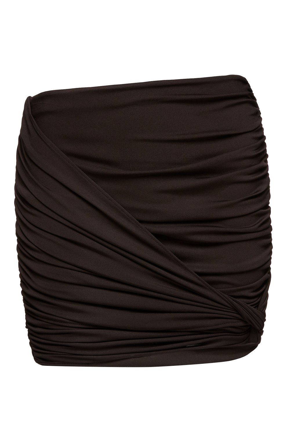 Женская юбка MAGDA BUTRYM темно-коричневого цвета, арт. 180321/ | Фото 1 (Материал внешний: Шелк; Женское Кросс-КТ: Юбка-одежда; Стили: Романтичный)