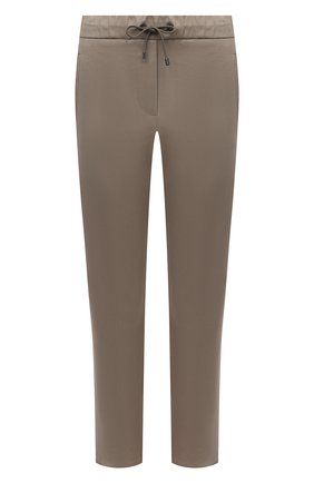 Женские хлопковые брюки BRUNELLO CUCINELLI бежевого цвета по цене 111500 руб., арт. MA130P7083 | Фото 1