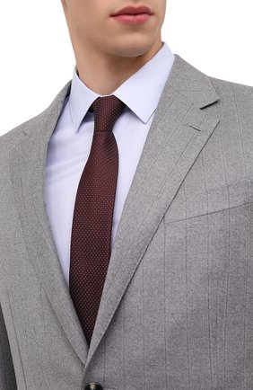 Мужской шелковый галстук BOSS бордового цвета, арт. 50466836 | Фото 2 (Принт: С принтом; Материал: Текстиль, Шелк; Региональные ограничения белый список (Axapta Mercury): RU)