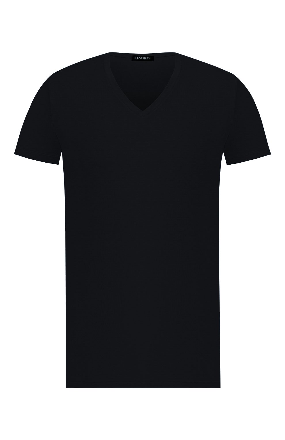 Мужская хлопковая футболка HANRO черного цвета, арт. 073089 | Фото 1 (Кросс-КТ: домашняя одежда; Рукава: Короткие; Длина (для топов): Стандартные; Материал внешний: Хлопок; Мужское Кросс-КТ: Футболка-белье)