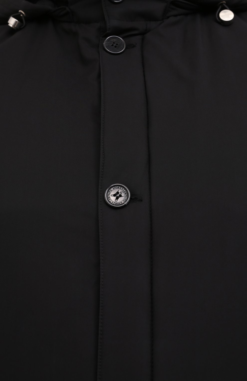 Мужская шелковая куртка с меховой подкладкой ANDREA CAMPAGNA черного цвета, арт. A3T752/3841 | Фото 5 (Кросс-КТ: Куртка; Материал внешний: Шелк; Рукава: Длинные; Длина (верхняя одежда): До середины бедра; Мужское Кросс-КТ: утепленные куртки; Стили: Кэжуэл)