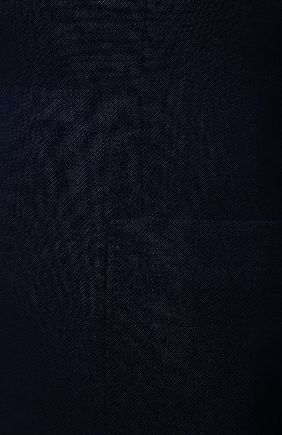 Мужской пиджак изо льна и шерсти BRUNELLO CUCINELLI темно-синего цвета, арт. MD4957BND | Фото 5 (Случай: Коктейльный, Повседневный; Материал внешний: Шерсть, Лен; Рукава: Длинные; Длина (для топов): Стандартные; Стили: Классический, Кэжуэл; 1-2-бортные: Однобортные; Пиджаки М: Приталенный; Материал подклада: Купро)