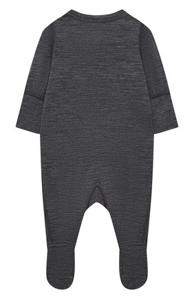 Детский шерстяной комбинезон WOOL&COTTON серого цвета по цене 5020 руб., арт. RMLRB | Фото 2 Детский шерстяной комбинезон WOOL&COTTON серого цвета, арт. RMLRB | Фото 2 (Материал внешний: Шерсть, Растительное волокно; Рукава: Длинные)