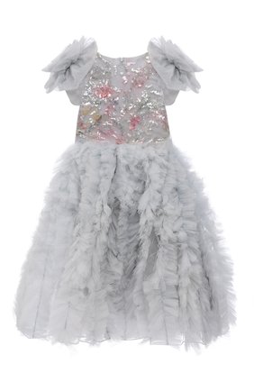 Детское платье LITTLE MISS AOKI серого цвета по цене 69100 руб., арт. LFW21100/10-12 | Фото 1 Детское платье LITTLE MISS AOKI серого цвета, арт. LFW21100/10-12 | Фото 1 (Материал внешний: Синтетический материал; Рукава: Короткие; Материал подклада: Хлопок; Одежда девочки: Одежда девочки; Ростовка одежда: 10 - 11 лет | 140 - 146см, 12 лет | 152 см)